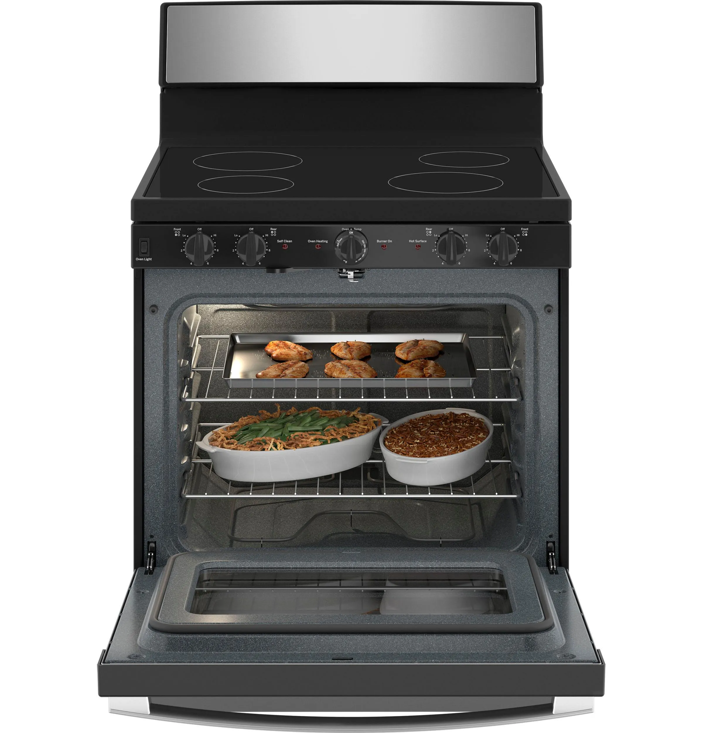 Ge Appliances JB480SYSS Ge? Energy Star? 30" Free-Standing Electric Radiant Smooth Cooktop Range