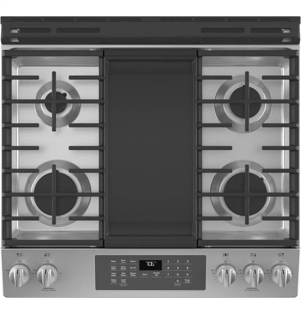 Ge Appliances JGS760SPSS Ge? 30" Slide-In Front-Control Convection Gas Range With No Preheat Air Fry