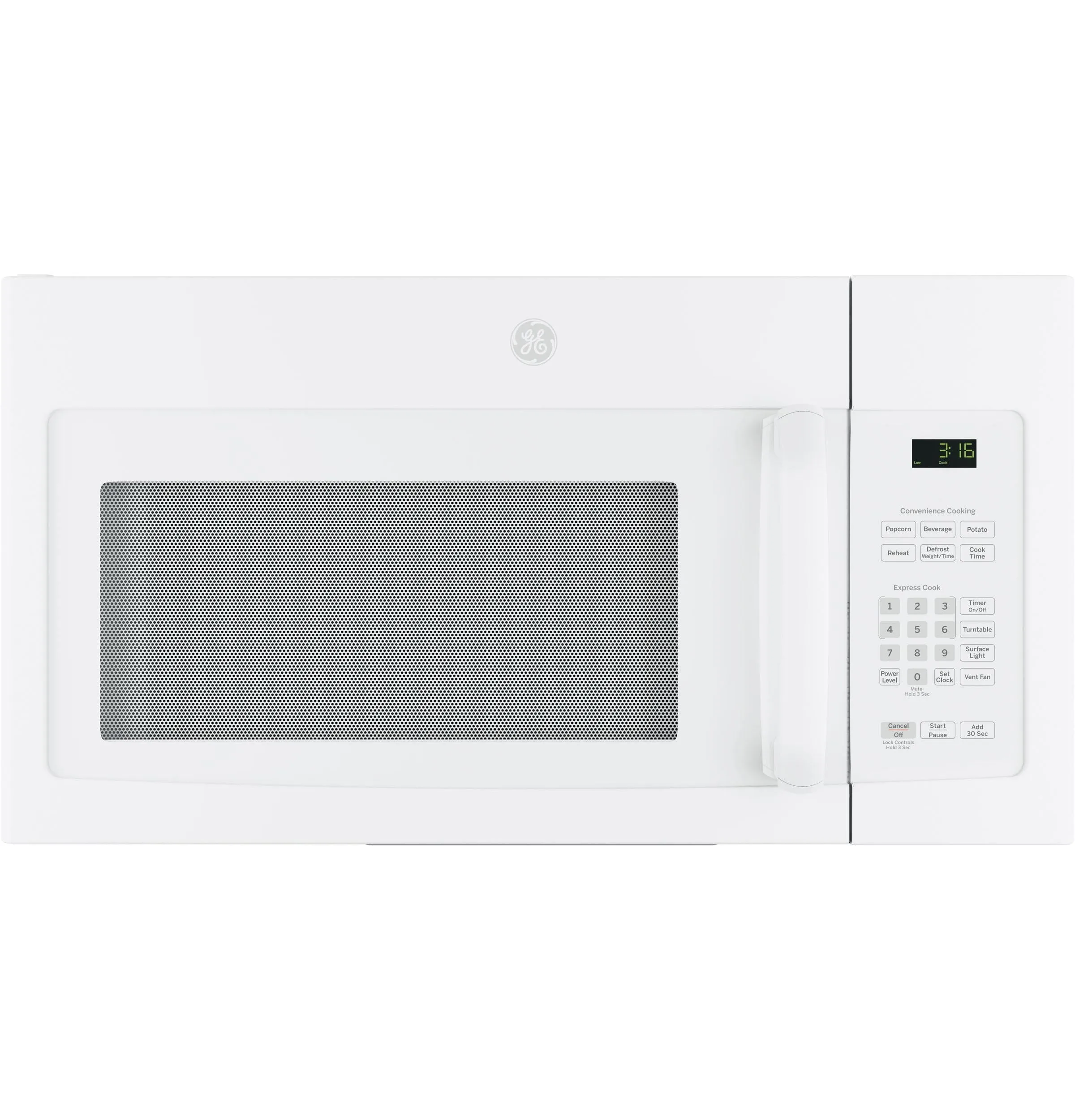 Ge Appliances JNM3163DJWW Ge? 1.6 Cu. Ft. Over-The-Range Microwave Oven With Recirculating Venting