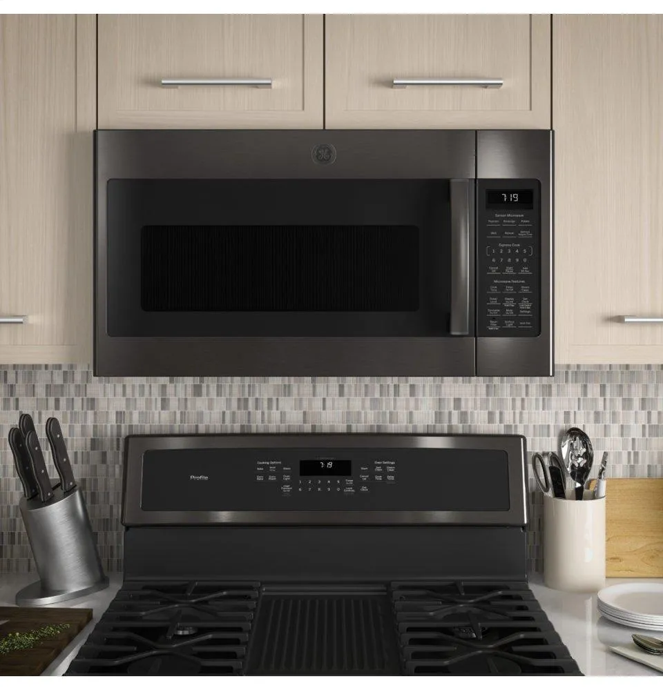Ge Appliances JNM7196BLTS Ge? 1.9 Cu. Ft. Over-The-Range Sensor Microwave Oven With Recirculating Venting