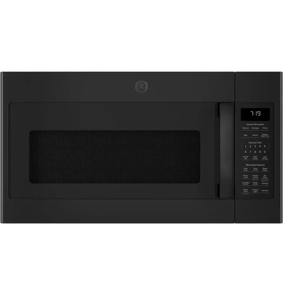 Ge Appliances JNM7196DKBB Ge? 1.9 Cu. Ft. Over-The-Range Sensor Microwave Oven With Recirculating Venting