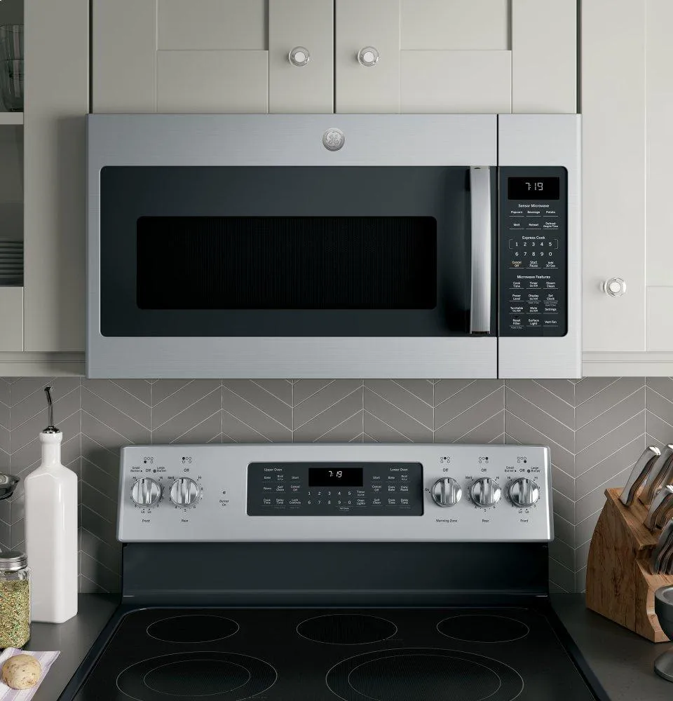 Ge Appliances JNM7196SKSS Ge? 1.9 Cu. Ft. Over-The-Range Sensor Microwave Oven With Recirculating Venting