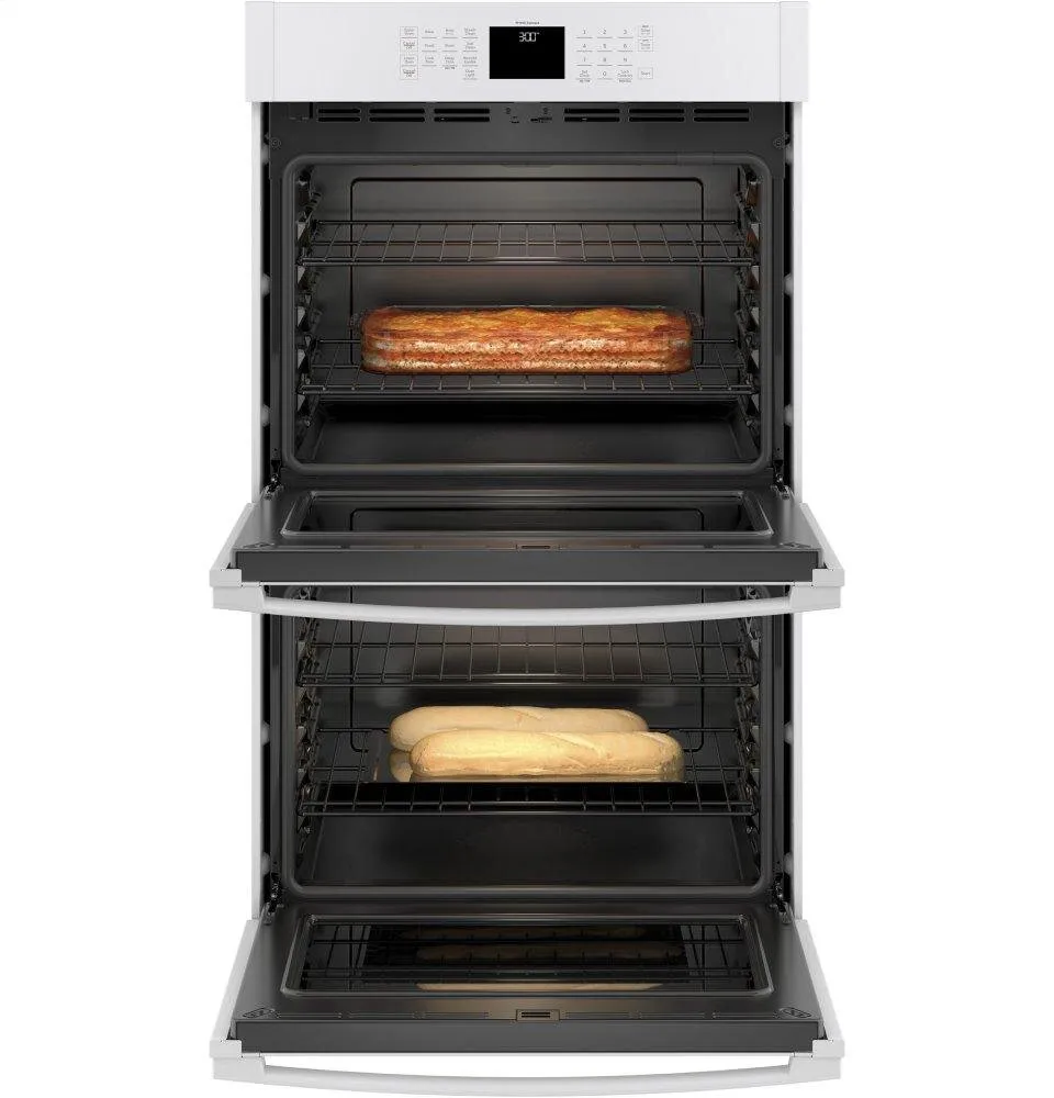 Ge Appliances JTD3000DNWW Ge? 30" Smart Built-In Self-Clean Double Wall Oven With Never-Scrub Racks