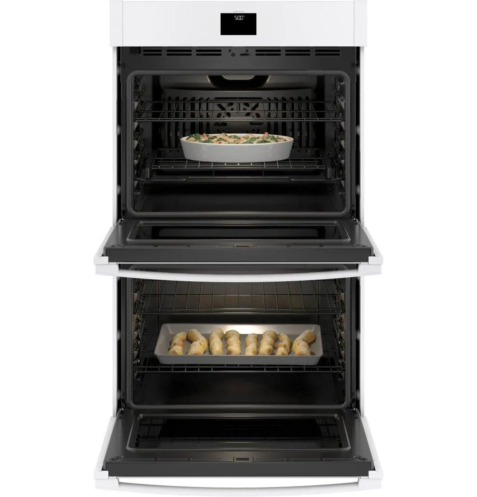 Ge Appliances JTD5000DNWW Ge? 30" Smart Built-In Self-Clean Convection Double Wall Oven With Never Scrub Racks