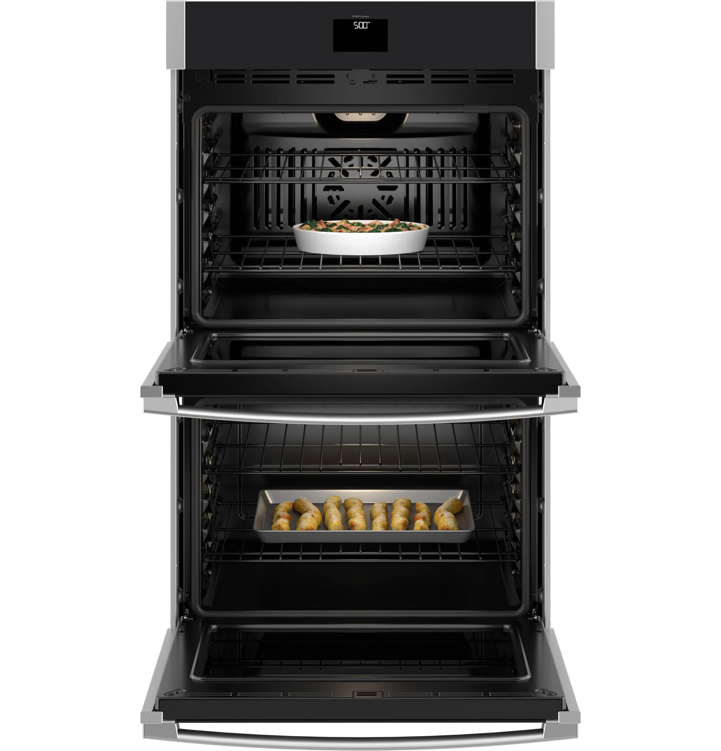 Ge Appliances JTD5000SVSS Ge? 30" Smart Built-In Self-Clean Convection Double Wall Oven With No Preheat Air Fry
