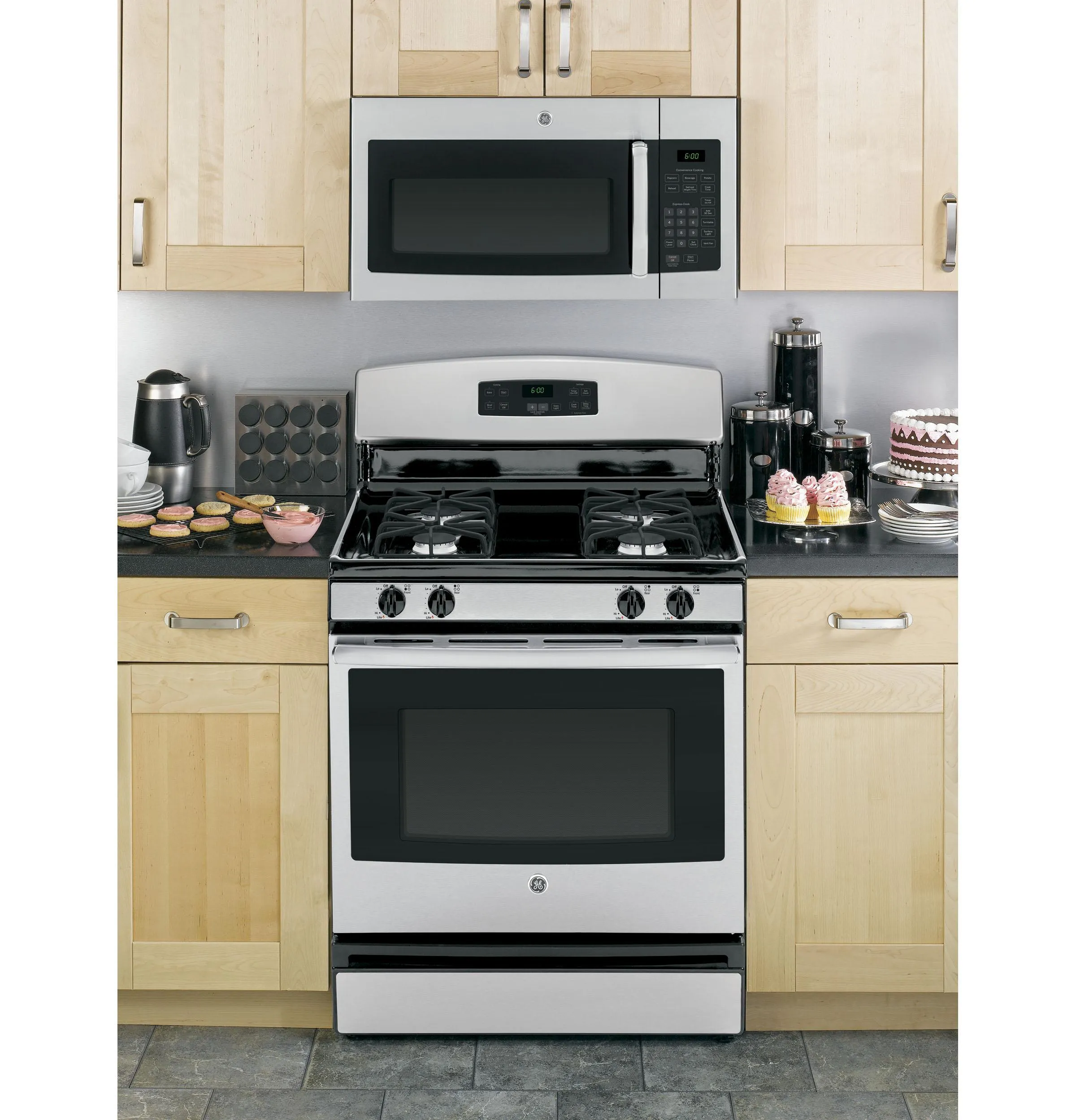 Ge Appliances JVM3160RTSS Ge? 1.6 Cu. Ft. Over-The-Range Microwave Oven