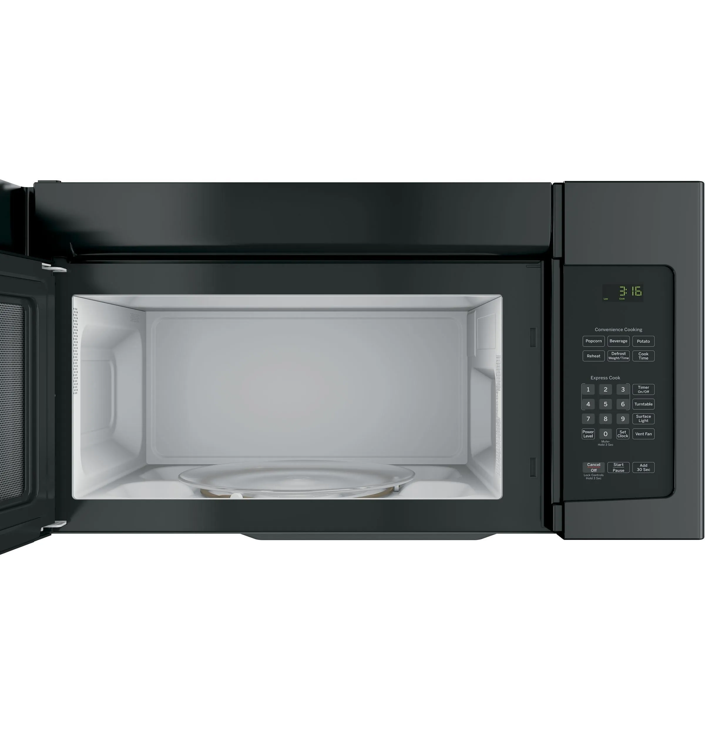 Ge Appliances JVM3162DJBB Ge? 1.6 Cu. Ft. Over-The-Range Microwave Oven