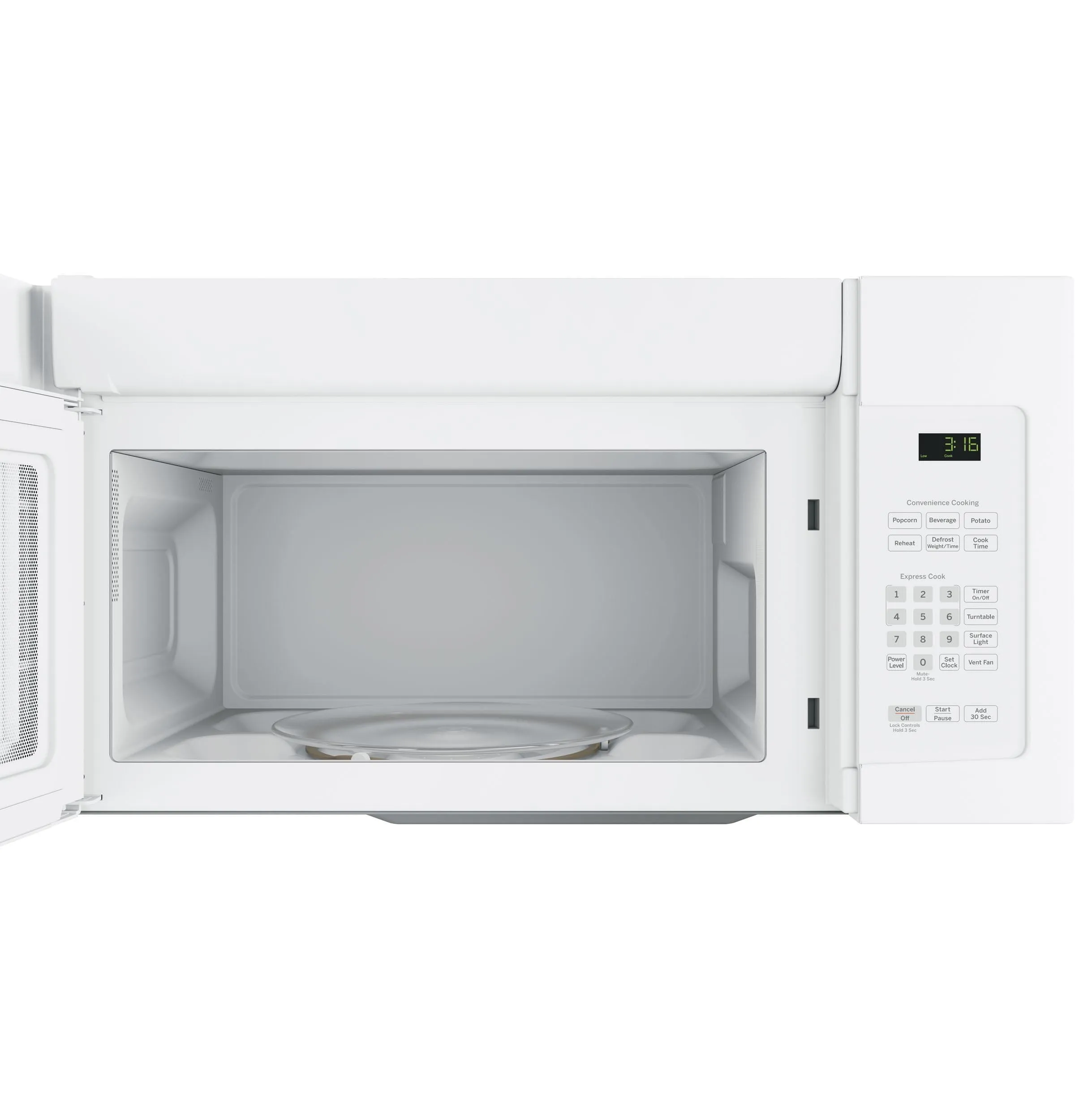 Ge Appliances JVM3162DJWW Ge? 1.6 Cu. Ft. Over-The-Range Microwave Oven