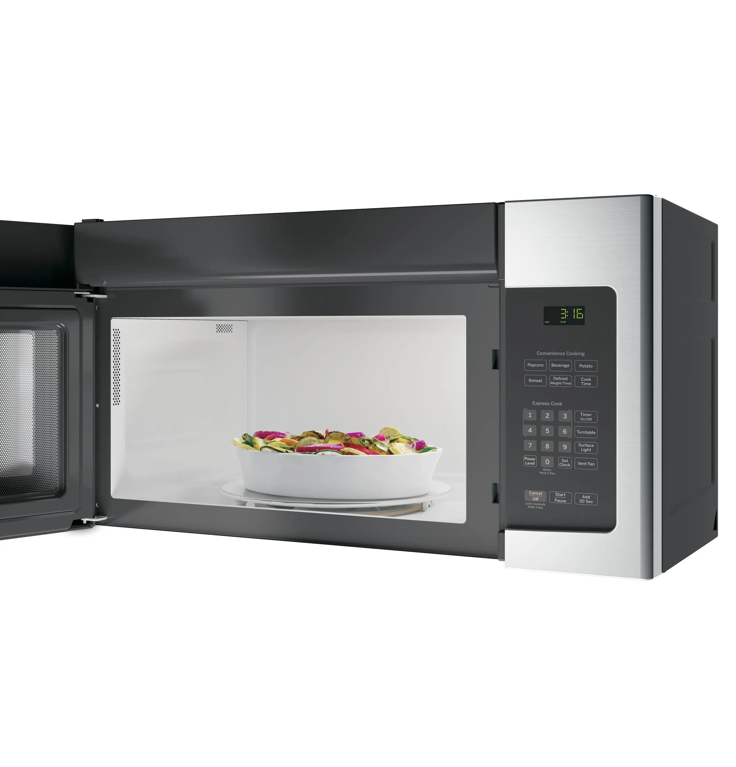 Ge Appliances JVM3162RJSS Ge? 1.6 Cu. Ft. Over-The-Range Microwave Oven