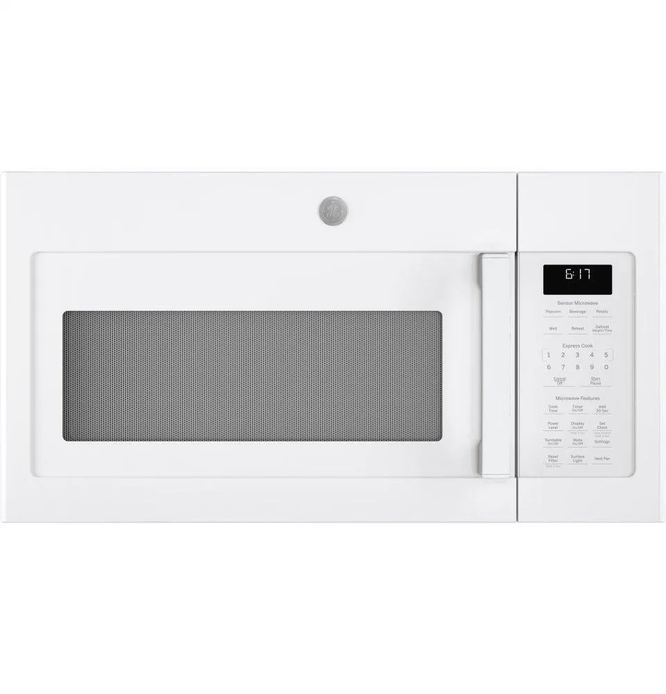 Ge Appliances JVM6172DKWW Ge? 1.7 Cu. Ft. Over-The-Range Microwave Oven