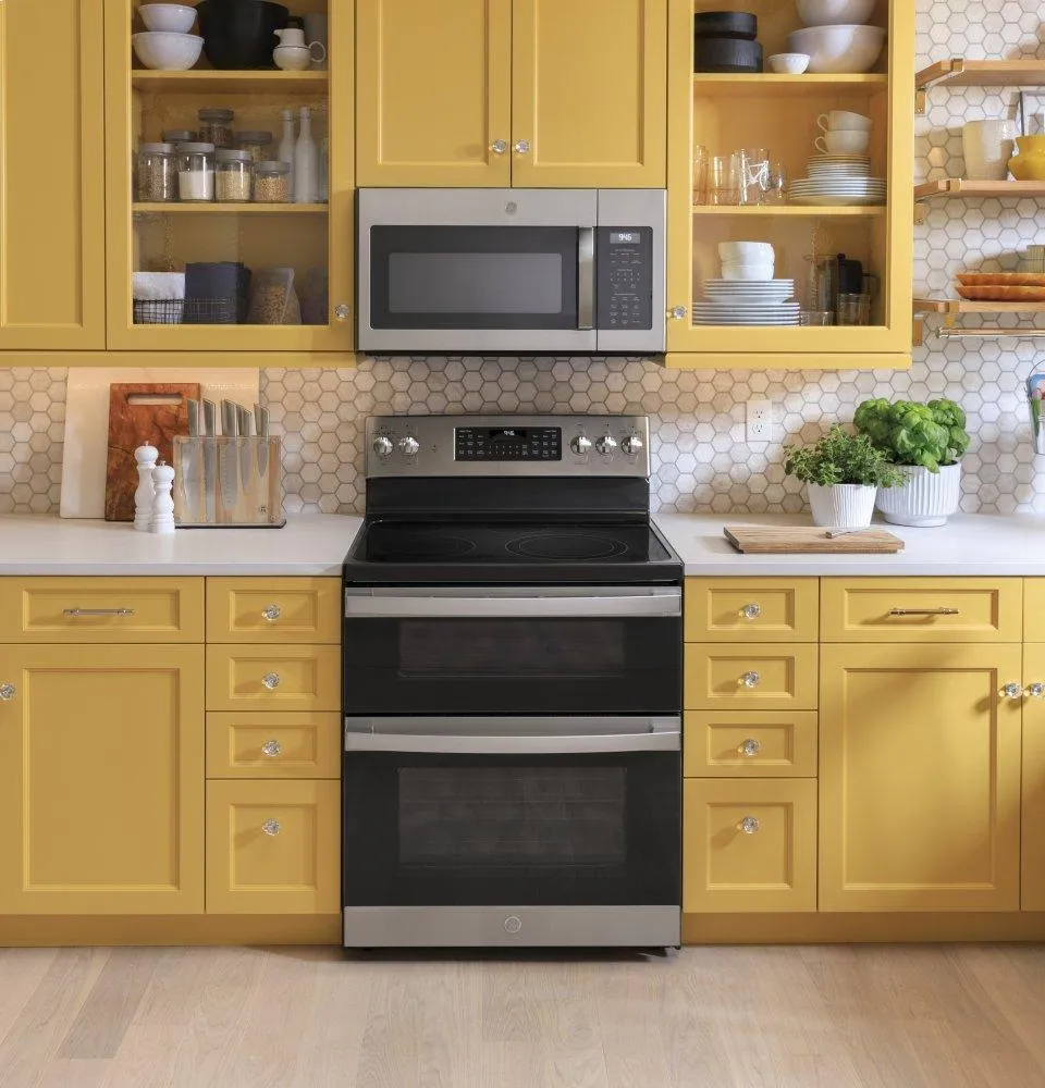Ge Appliances JVM6175YKFS Ge? 1.7 Cu. Ft. Over-The-Range Sensor Fingerprint Resistant Microwave Oven