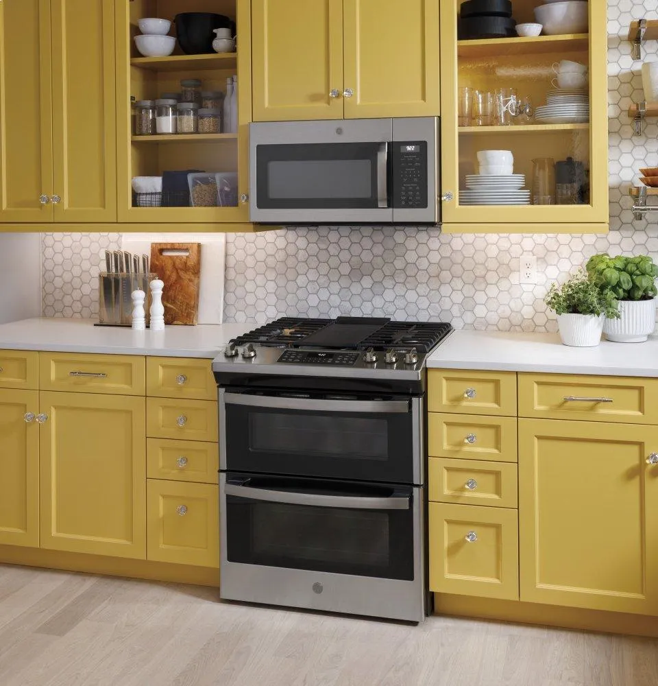 Ge Appliances JVM6175YKFS Ge? 1.7 Cu. Ft. Over-The-Range Sensor Fingerprint Resistant Microwave Oven