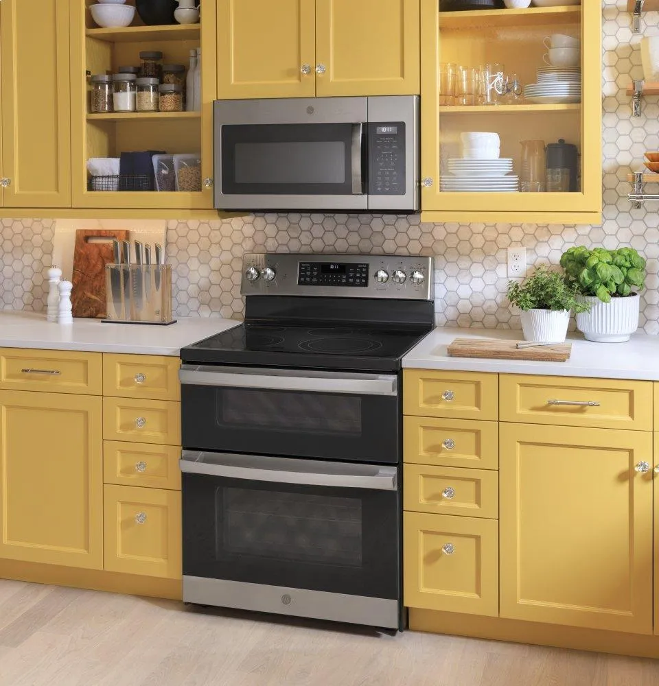 Ge Appliances JVM6175YKFS Ge? 1.7 Cu. Ft. Over-The-Range Sensor Fingerprint Resistant Microwave Oven
