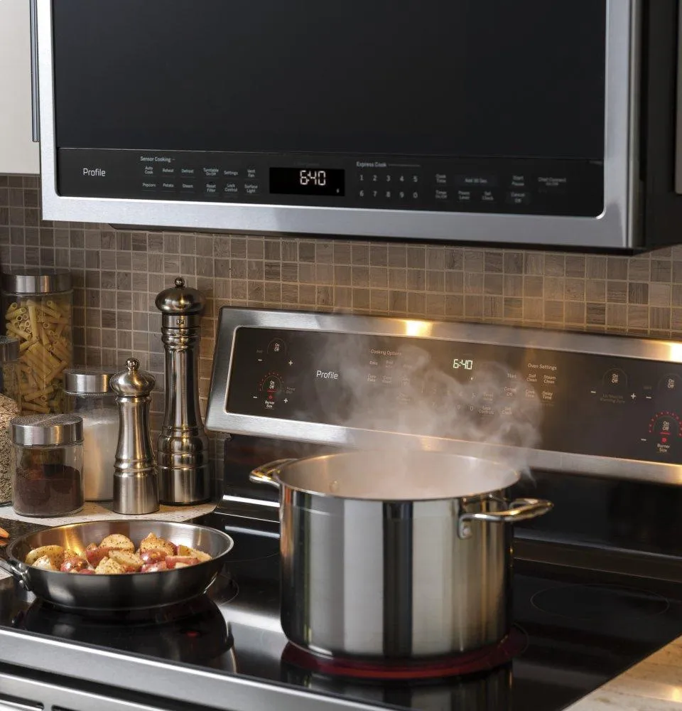 Ge Appliances JVM6175YKFS Ge? 1.7 Cu. Ft. Over-The-Range Sensor Fingerprint Resistant Microwave Oven