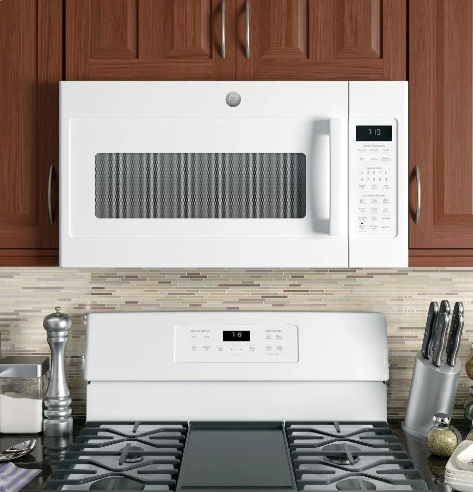 Ge Appliances JVM7195DKWW Ge? 1.9 Cu. Ft. Over-The-Range Sensor Microwave Oven