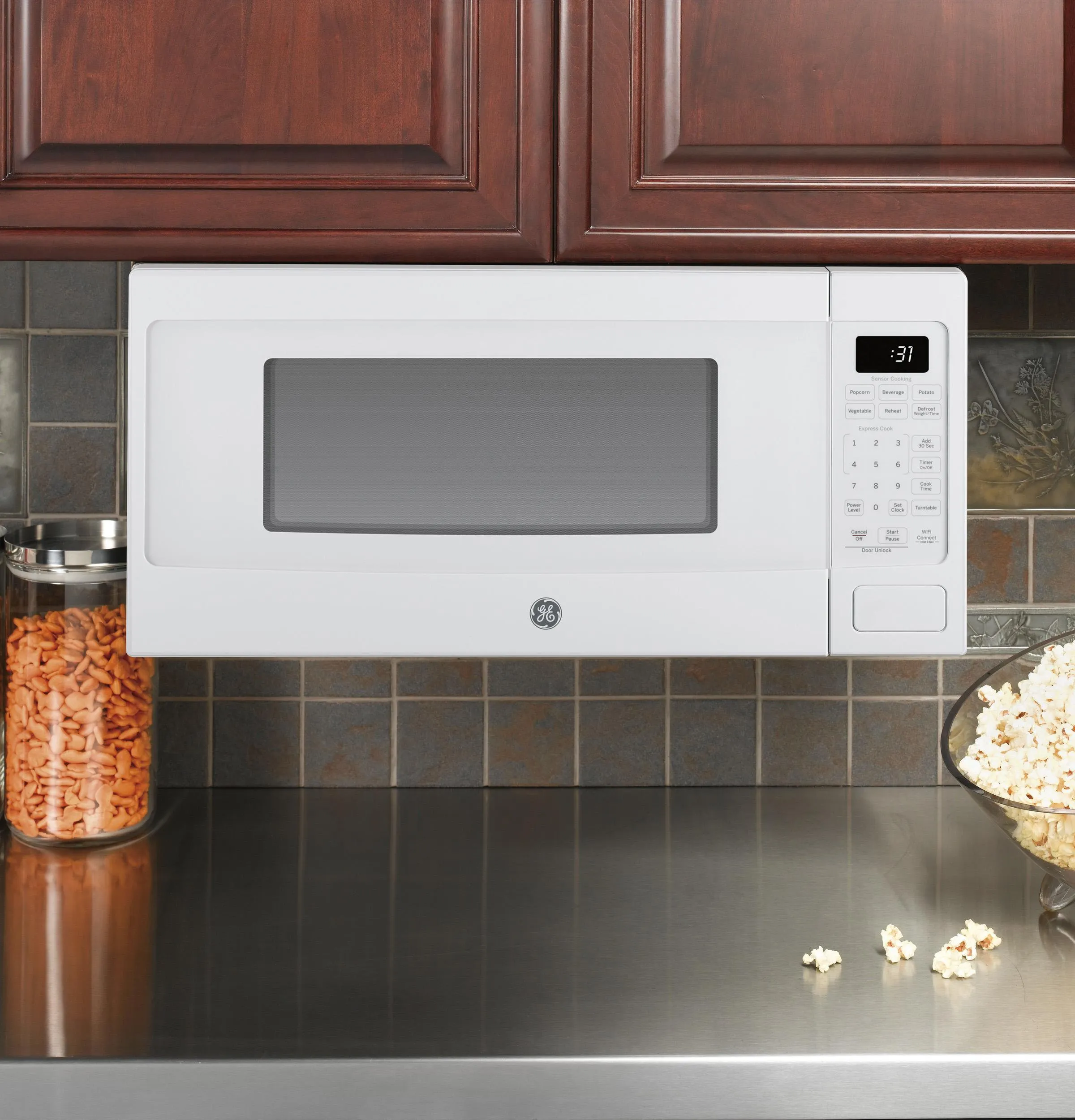 Ge Appliances PCHK11S1WWW Ge Profile&#8482; 1.1 Cu. Ft. Countertop Microwave Oven