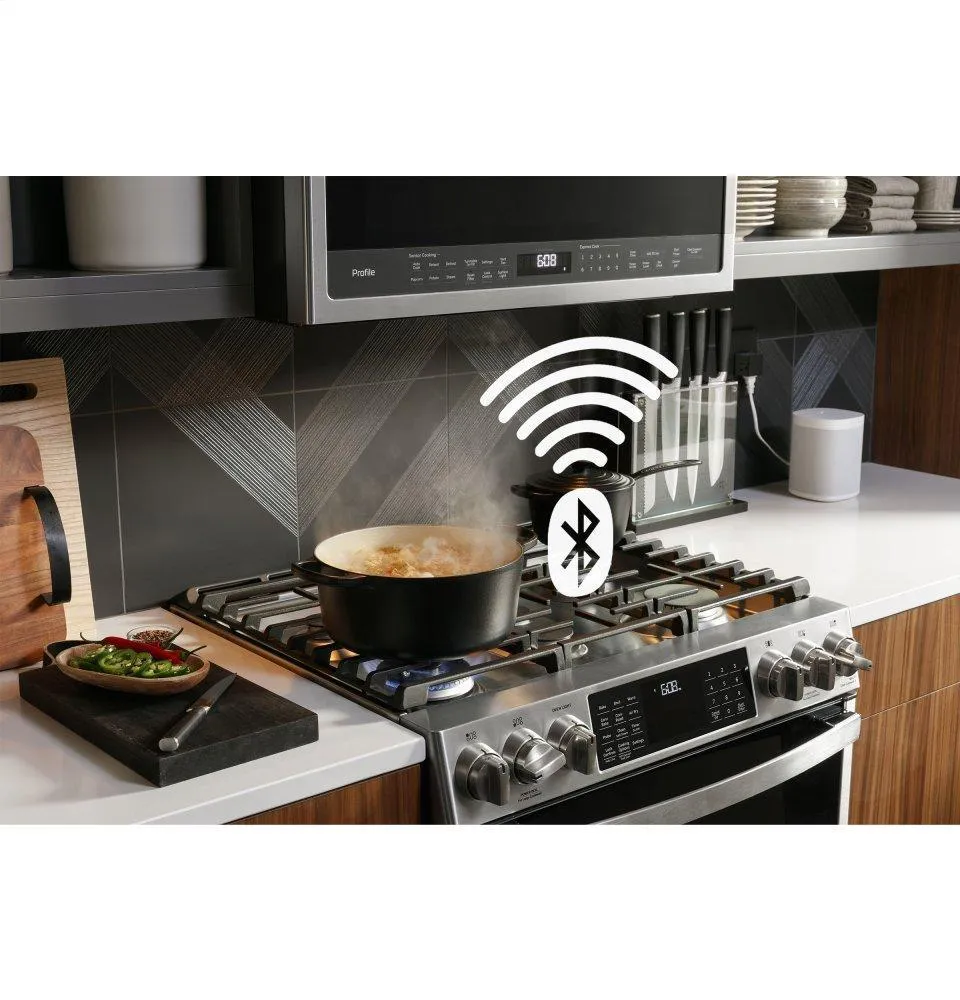 Ge Appliances PGB965YPFS Ge Profile&#8482; 30" Free-Standing Gas Double Oven Convection Fingerprint Resistant Range With No Preheat Air Fry