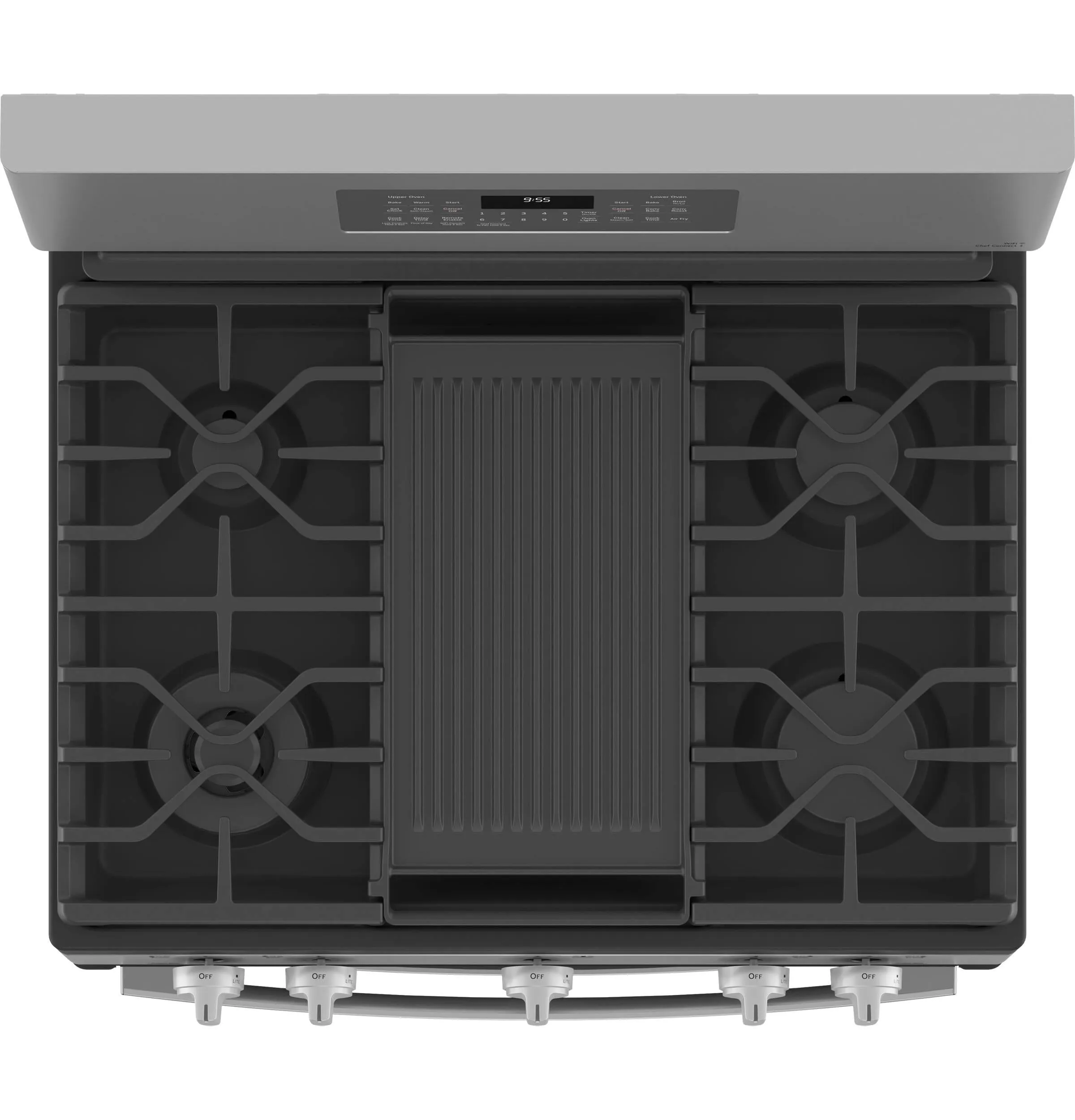 Ge Appliances PGB965YPFS Ge Profile&#8482; 30" Free-Standing Gas Double Oven Convection Fingerprint Resistant Range With No Preheat Air Fry