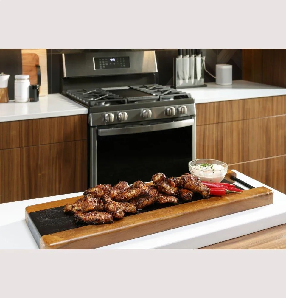 Ge Appliances PGB965YPFS Ge Profile&#8482; 30" Free-Standing Gas Double Oven Convection Fingerprint Resistant Range With No Preheat Air Fry