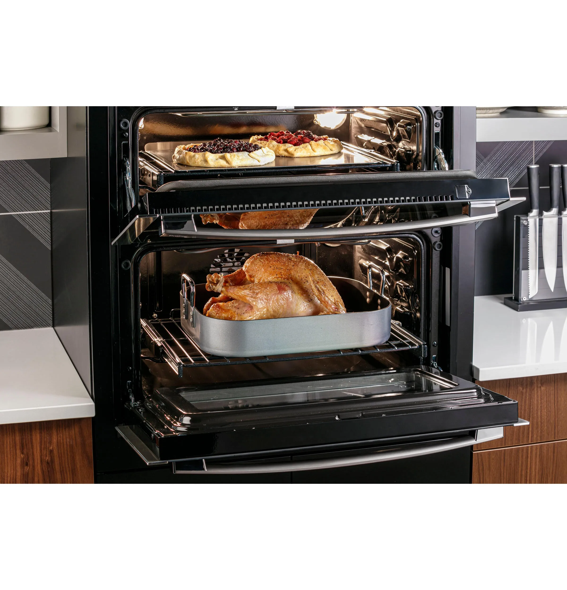 Ge Appliances PTS9200SNSS Ge Profile&#8482; 30" Smart Built-In Twin Flex Convection Wall Oven