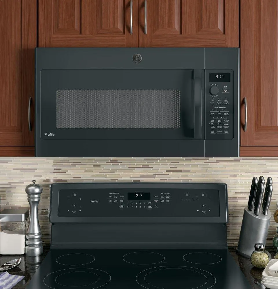 Ge Appliances PVM9179DKBB Ge Profile&#8482; 1.7 Cu. Ft. Convection Over-The-Range Microwave Oven