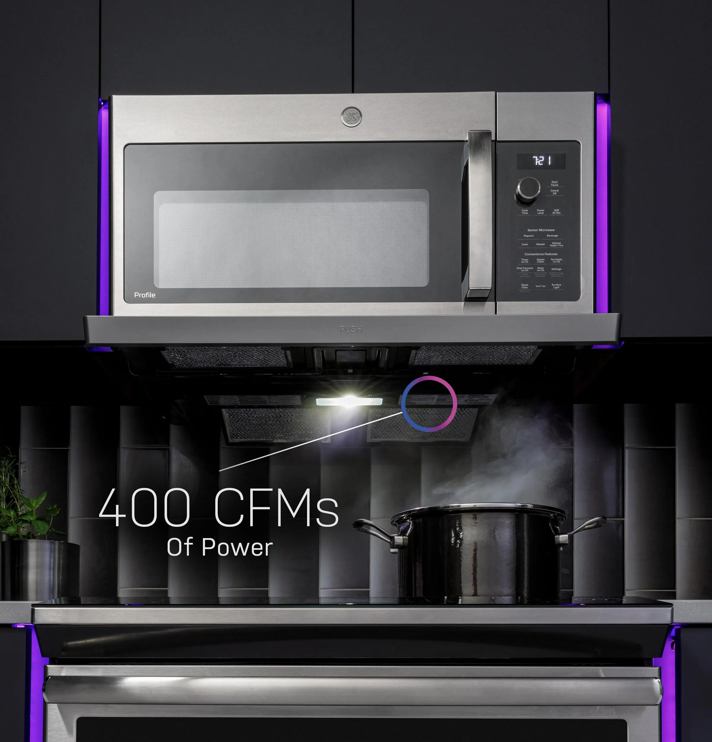 Ge Appliances PVM9225SRSS Ge Profile&#8482; 2.2 Cu. Ft. Over-The-Range Sensor Microwave Oven