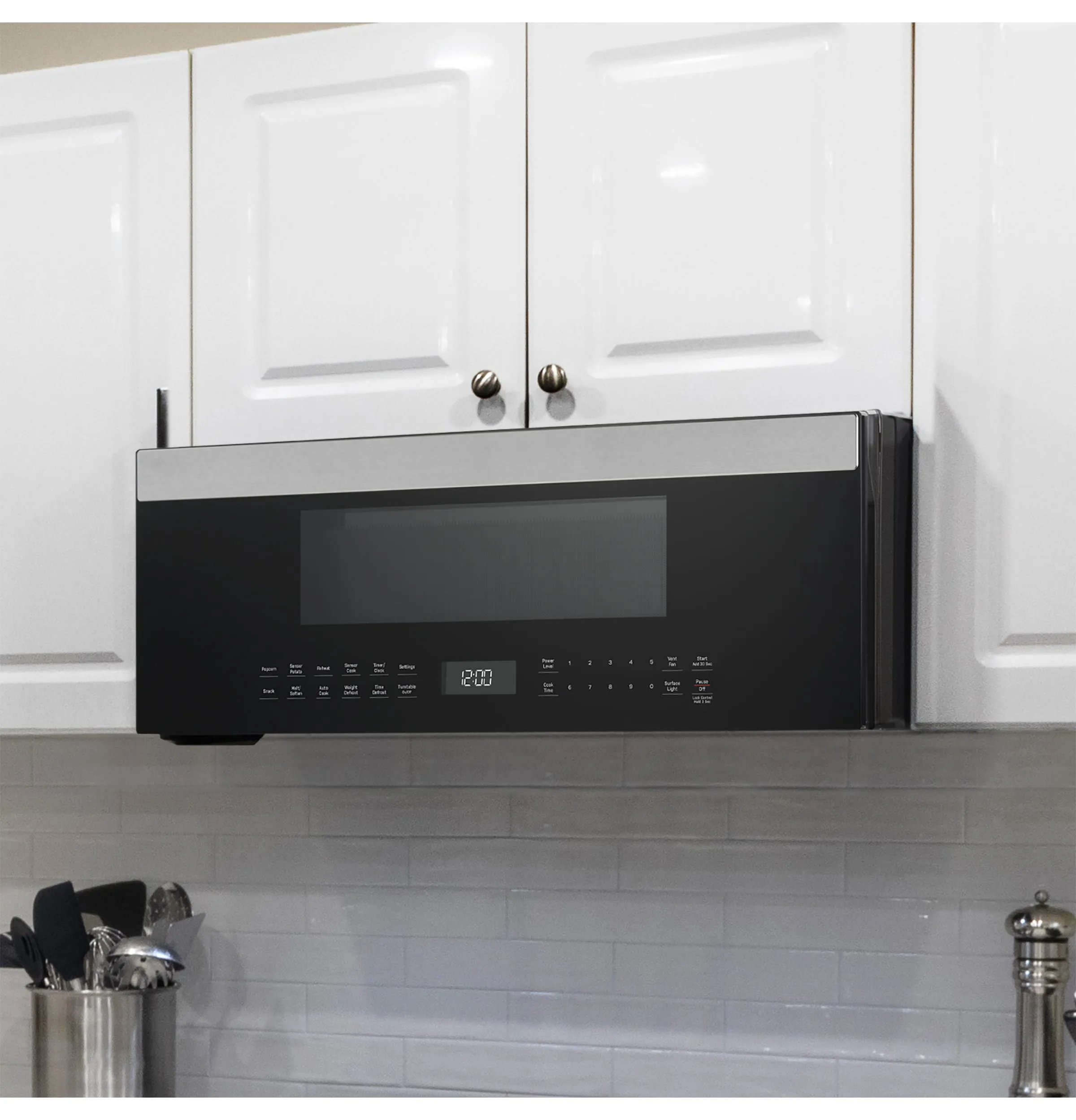 Ge Appliances UVM9125STSS 1.2 Cu. Ft. Over-The-Range Low Profile Sensor Microwave Oven