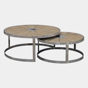 Georgetown - Set Of 2 Coffee Tables In Smokey Grey Finishoutdoor coffee table for patio or lounge