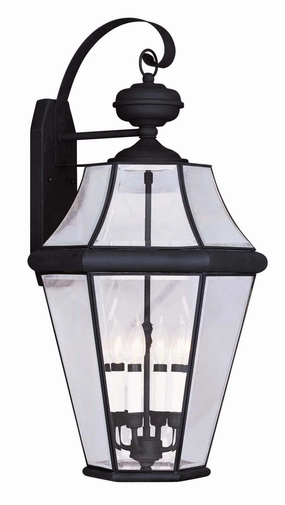Georgetown Four Light Outdoor Wall Lantern BlackOutdoor wall sconces with motion sensor