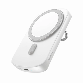 Clearance Event Alert Joyroom Jr-W030 20W Magnetic Wireless Power Bank With Ring Holder 6000Mah - White
