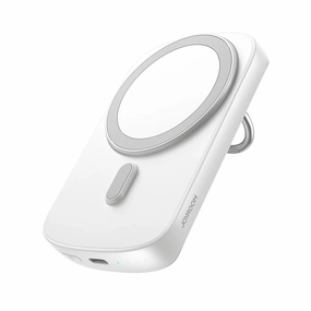 Clearance Event Alert Joyroom Jr-W030 20W Magnetic Wireless Power Bank With Ring Holder 6000Mah - White