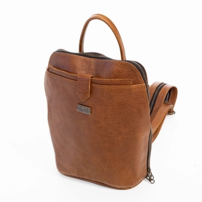 Tan Leather Goods - Olivia Leather Backpack | Pecan Special Deals Online