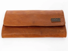 Special Price Today Tan Leather Goods - Lauren Leather Ladies Wallet | Toffee
