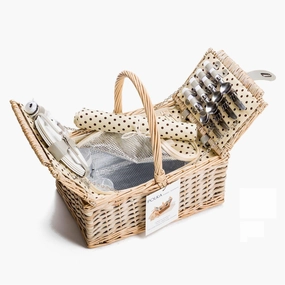 Yuppie Gift Baskets Polka Picnic Basket (4 Persons) EndofWeek Deals