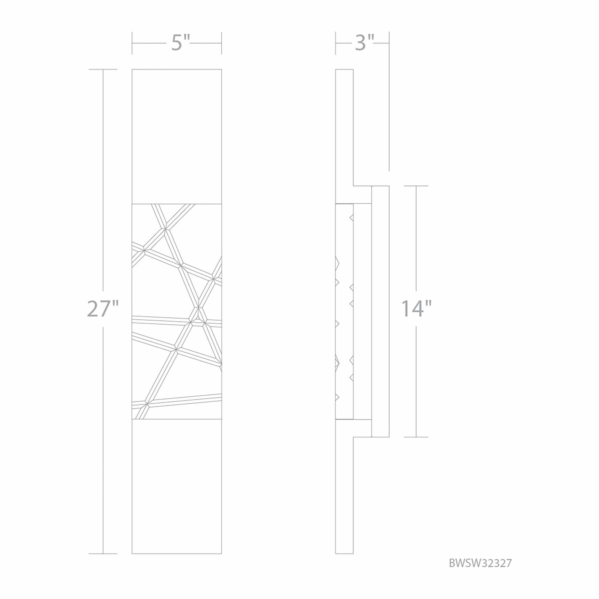Glacier 27" LED Outdoor Wall Sconce