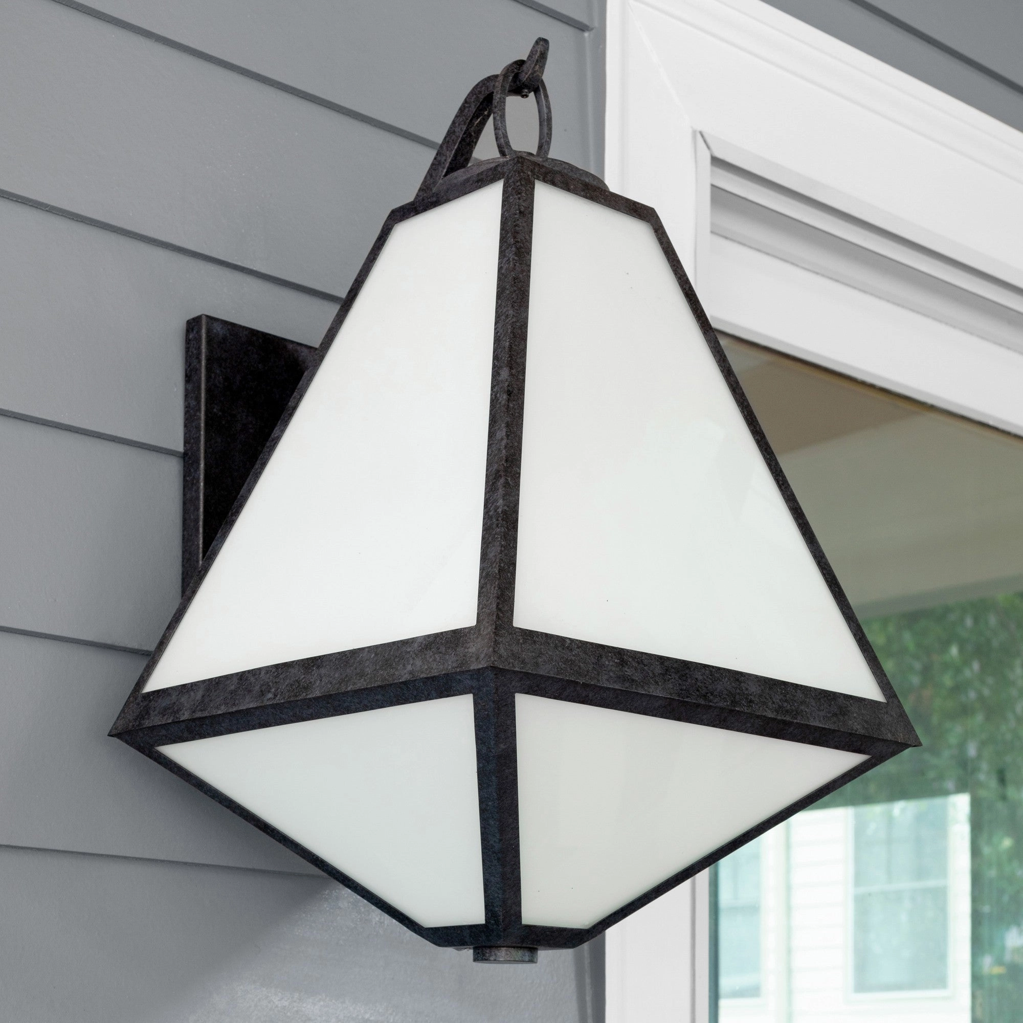 Glacier Three Light Outdoor Wall Sconce Black Charcoal
