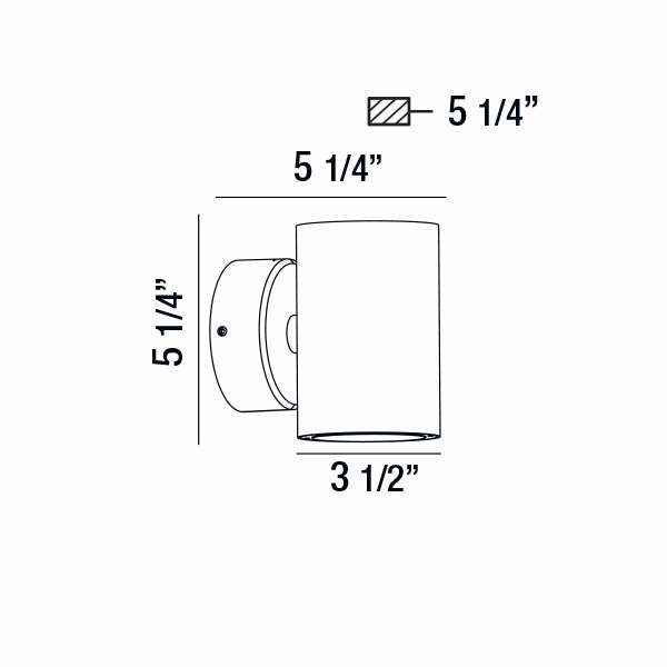 Glen LED Outdoor Wall Mount Graphite Grey
