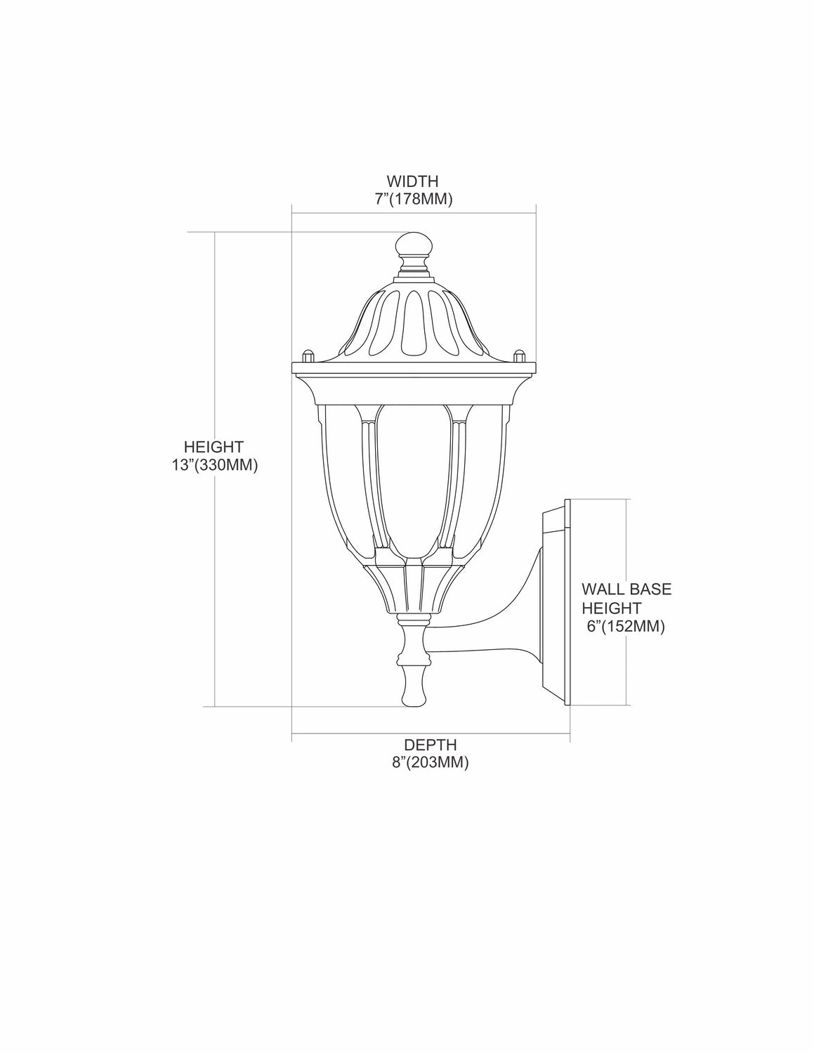 Glendale One Light Outdoor Wall Sconce Regal Bronze