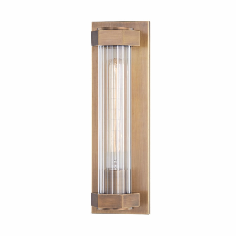 Godfrey One Light Wall Sconce Patina BrassOutdoor wall sconces with motion sensor