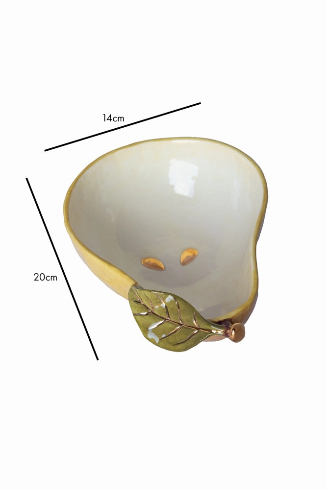 Golden Pear Snack/Serving Bowl