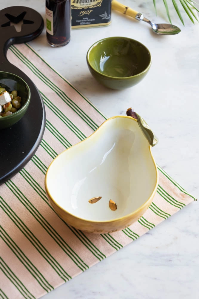 Golden Pear Snack/Serving Bowl