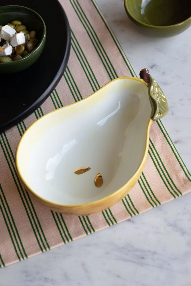 Golden Pear Snack/Serving Bowl