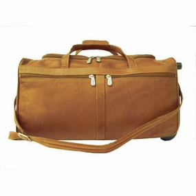 Piel Leather 22" Duffel On Wheels Assorted Colors Limited Time Offer Gift Ideas Galore