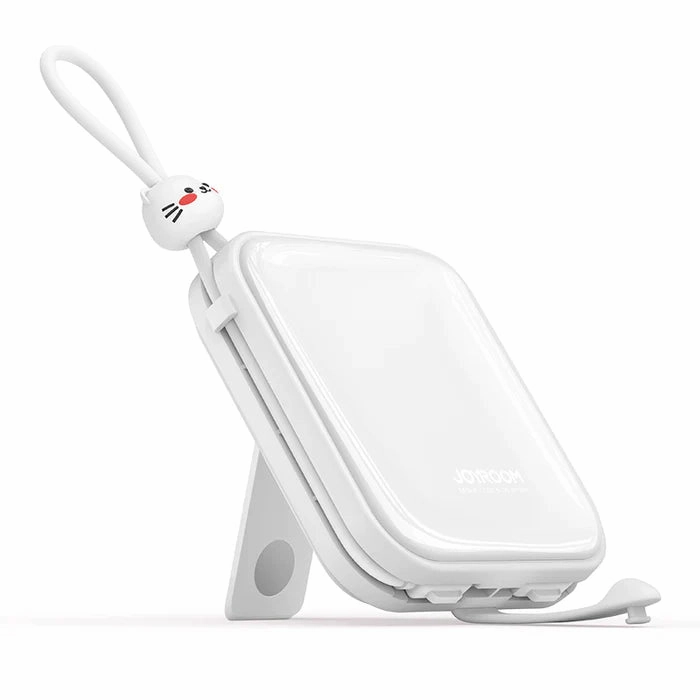 Joyroom Jr-L008 Cutie Series Power Bank With Kickstand 10000Mah - White New Arrival Discount
