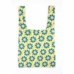 Kind Reusable Shopping  Bag Medium Wavy Daisy Surprise Discount Today Hot Clearance Now