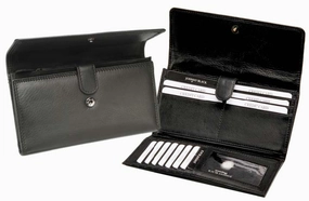 Monroe Chicago Leather Ladies Clutch Purse | Black Trending Today Steal