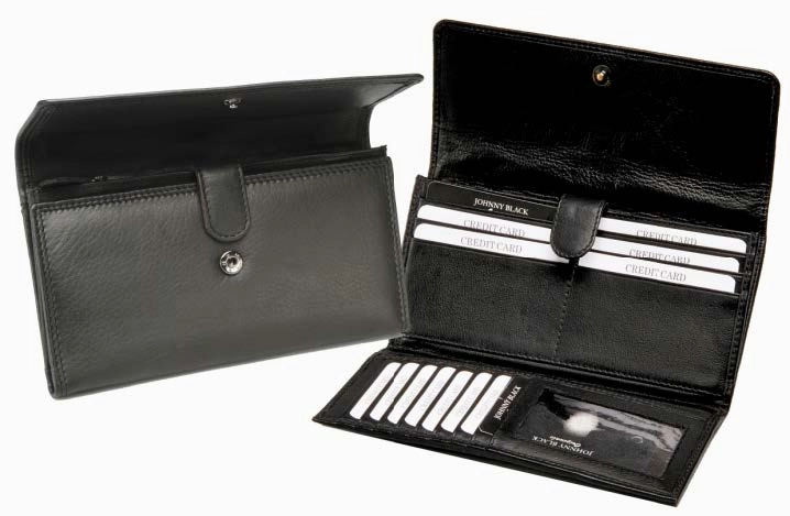 Monroe Chicago Leather Ladies Clutch Purse | Black Hot Pick Deal