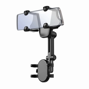 Trendy Picks Today Car Phone Holder For Rearview Mirror | Adjustable & Secure | Black