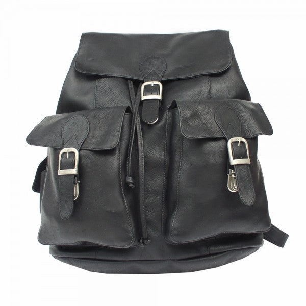Mega Online Discount Piel Leather Large Buckle Flap Backpack