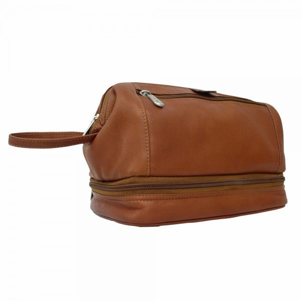 Piel Leather U-Frame Toiletry Kit With Zip Bottom Big Savings Today Todays Special Savings